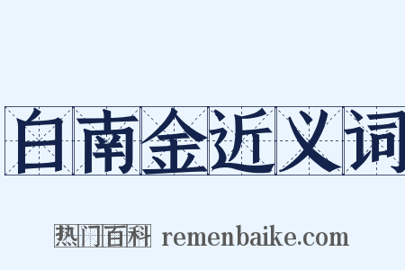 白南金近义词是什么意思的图片